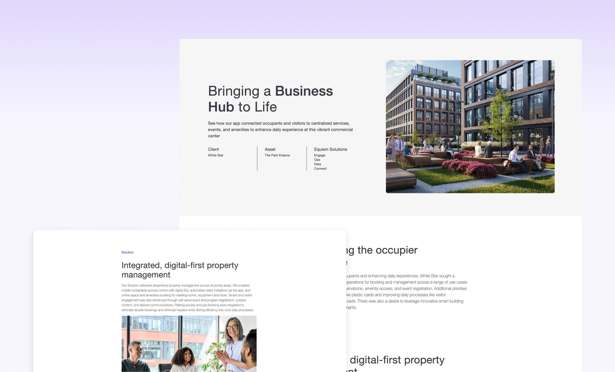 Equiem Portfolio Case Study page