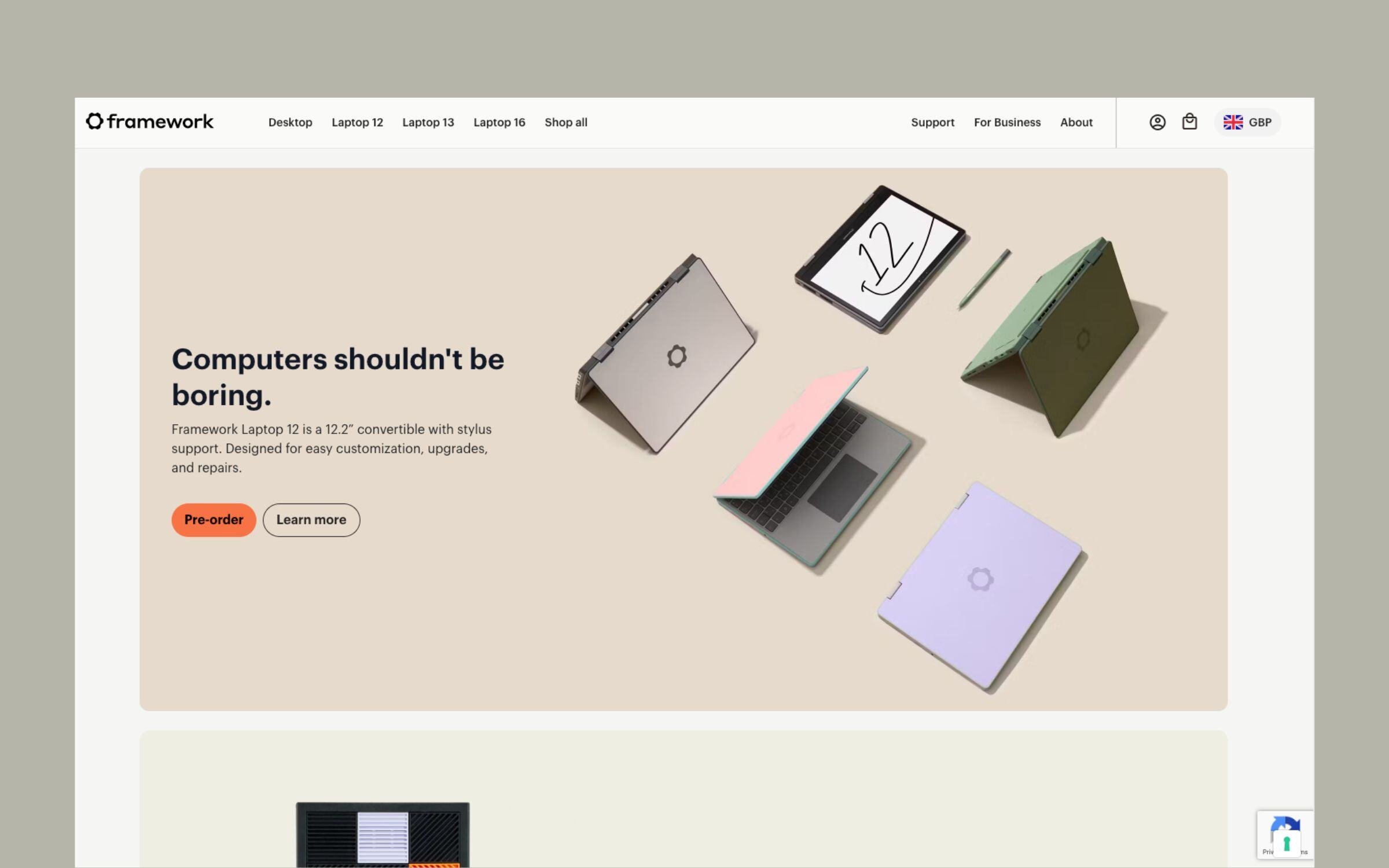 framework tech website