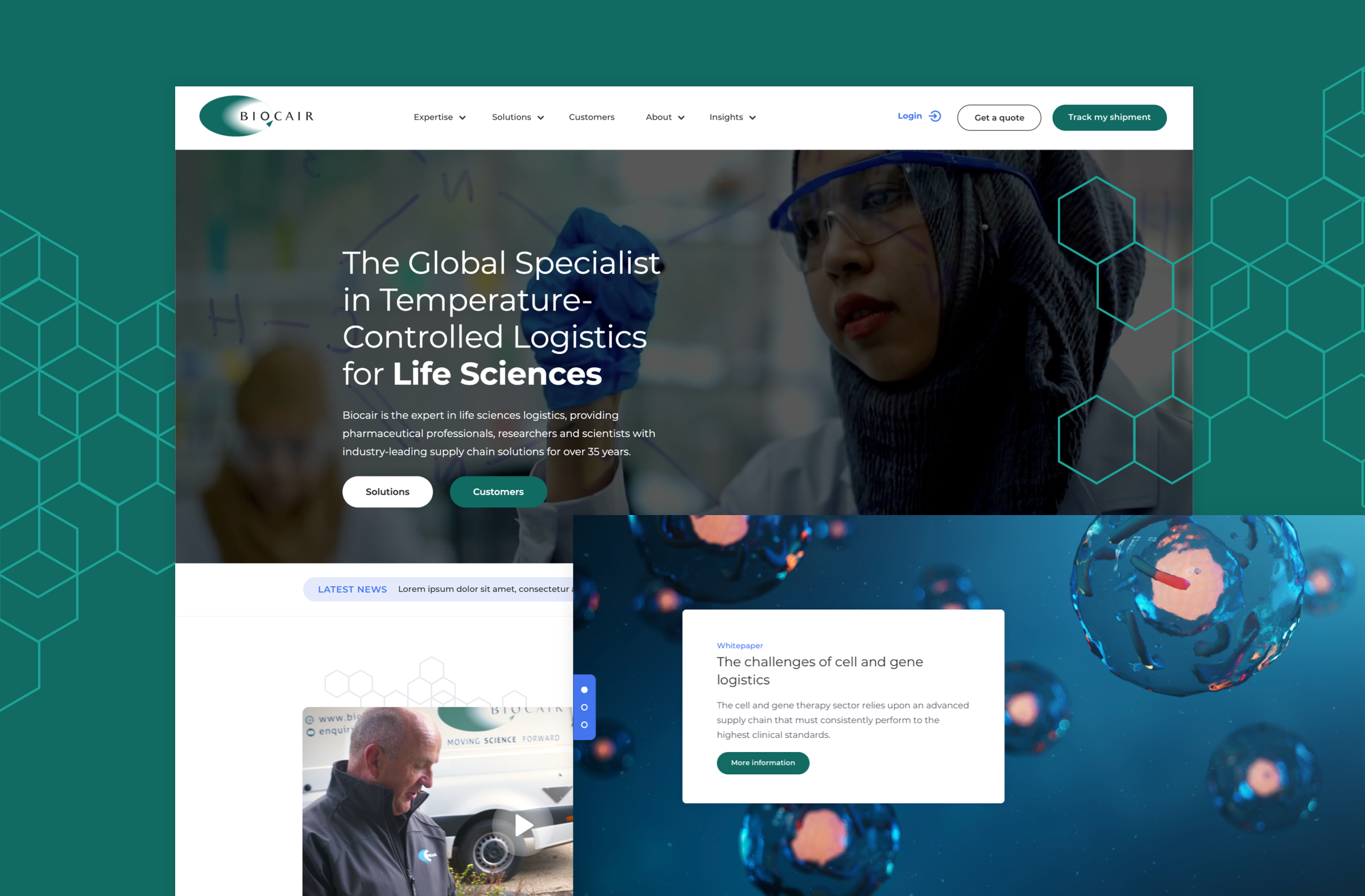 Biocair homepage 
