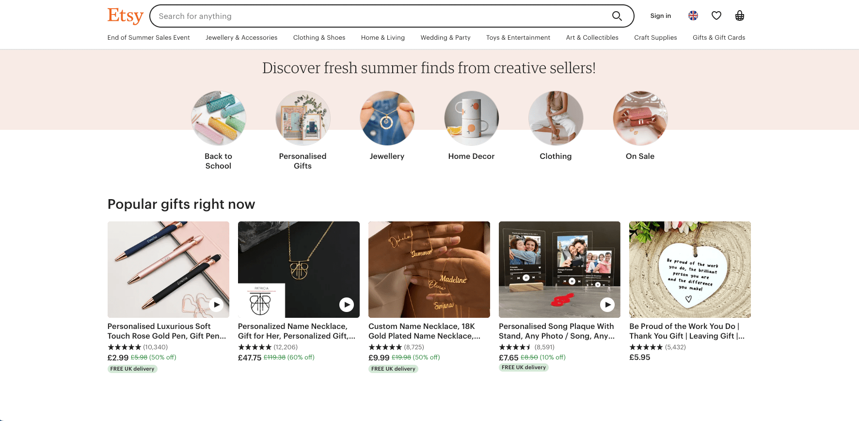 etsy's marketplace website design