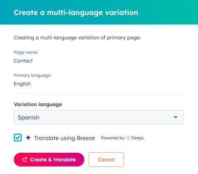 hubspot ai language variations