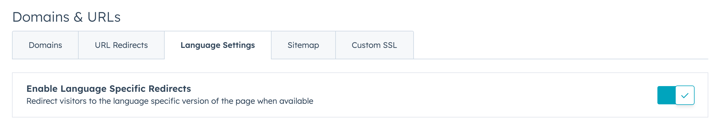 hubspot automatic language redirection